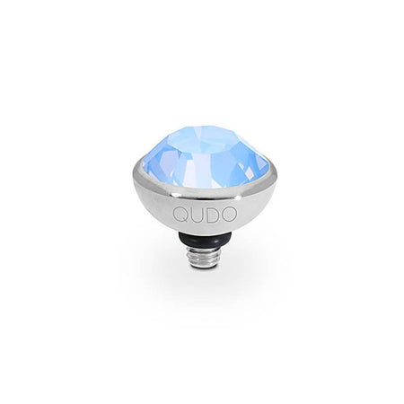 Qudo Bottone 10mm Silver Topper - Light Sapphire Opal