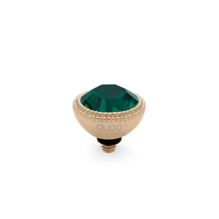 Qudo Fabero 11mm Gold Topper - Emerald