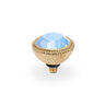Qudo Fabero 11mm Gold Topper - Light Sapphire Opal