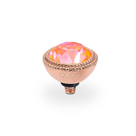 Qudo Fabero 11mm Rose Gold Topper - Orange Glow Delite