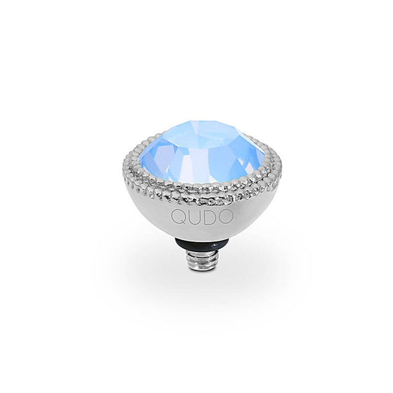 Qudo Fabero 11mm Silver Topper - Light Sapphire Opal