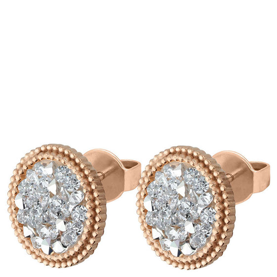 Qudo Fabero Rose Gold Earrings - Comet Argent Light