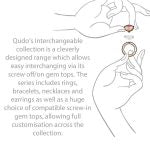 Qudo Tondo Deluxe 13mm Silver Topper - Clear Crystal
