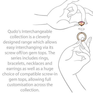 Qudo Tondo Deluxe 13mm Silver Topper - Light Siam Shimmer