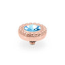 Qudo Ghiare 11mm Rose Gold Topper - Aquamarine