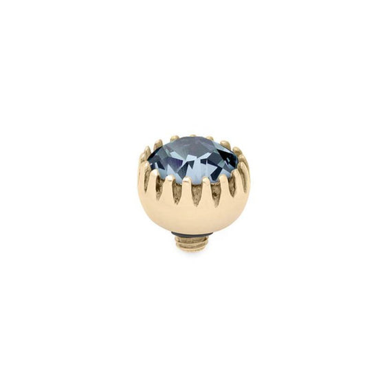 Qudo London 8mm Gold Topper -  Light Sapphire