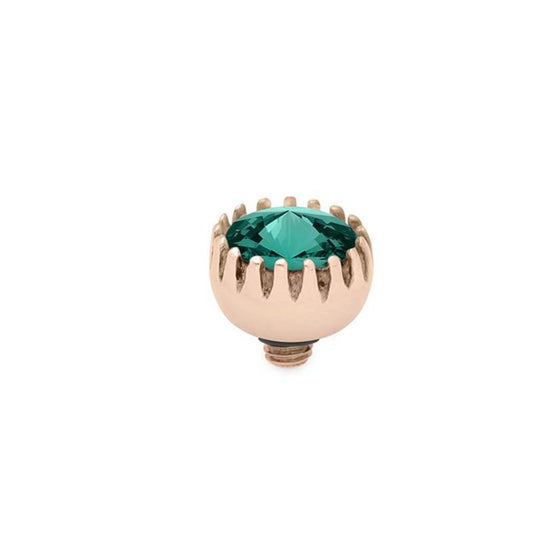 Qudo London 8mm Rose Gold Topper - Emerald