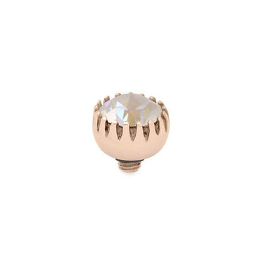 Qudo London 8mm Rose Gold Topper - Light Grey Delite