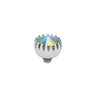 Qudo London 8mm Silver Topper - Aurora Boreale