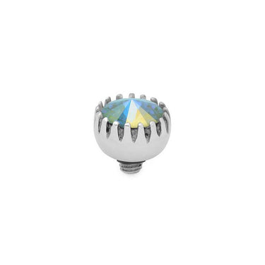 Qudo London 8mm Silver Topper - Aurora Boreale