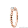 Qudo Matino Deluxe Rose Gold Ring - Clear Crystal