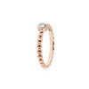 Qudo Matino Deluxe Rose Gold Ring - Clear Crystal