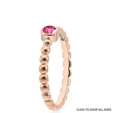 Qudo Matino Deluxe Rose Gold Ring - Rose