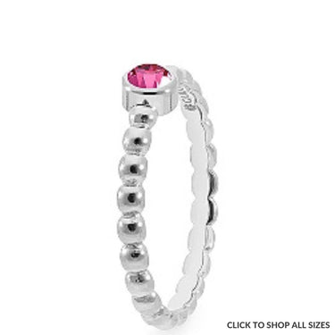 Qudo Matino Deluxe Silver Ring - Rose