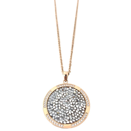 Qudo Tirano Pendant & Rose Gold Chain - Comet Argent Light