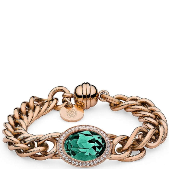 Qudo Tivola Rose Gold Bracelet - Emerald