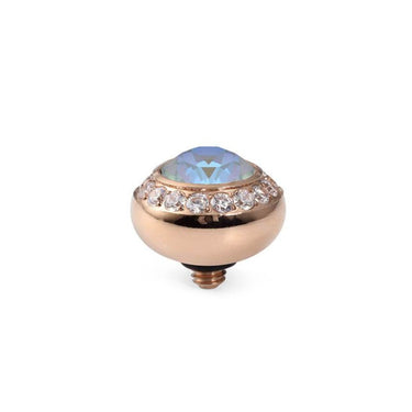 Qudo Tondo Deluxe 10mm Rose Gold Topper - Serene Gray Delite
