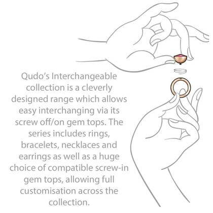 Qudo Lineri Silver Hoop Earrings & White Opal Tirano Toppers