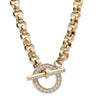 Qudo Bracciale Deluxe In Acciaio Inox Con Zirconi - Lunghezza 22,5 Cm - Ispirato A Ceccano