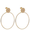 Qudo Lineri Gold Hoop Earrings