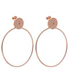 Qudo Lineri Rose Gold Hoop Earrings