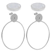 Qudo Lineri Silver Hoop Earrings & White Opal Tirano Toppers