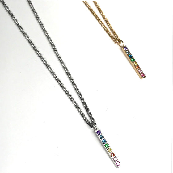 Qudo Rainbow Necklace - Silver