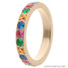 Qudo Rainbow Eternity Ring - Gold