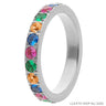 Qudo Rainbow Eternity Ring - Silver