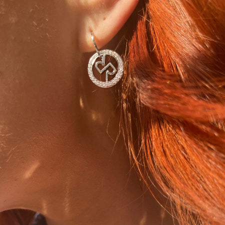Rebecca Icon Silver Drop Earrings