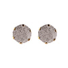 Rebecca Jolie Diamond Dust Round Gold Stud Earrings