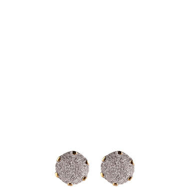 Rebecca Jolie Diamond Dust Round Gold Stud Earrings