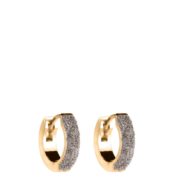Rebecca Jolie Diamond Dust Small Gold Hoop Earrings