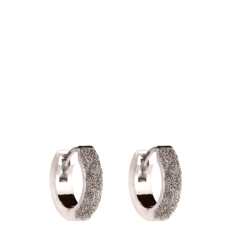 Rebecca Jolie Diamond Dust Small Silver Hoop Earrings