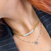 Rebecca Jolie Heart Gold & Black Necklace