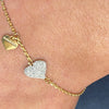 Rebecca Jolie Heart Gold Bracelet