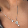 Rebecca Jolie Key Silver Necklace