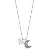Rebecca Jolie Moon Silver Necklace
