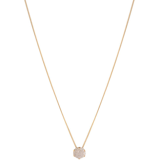 Rebecca Jolie Round Pendant Gold Fine Chain Necklace