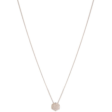 Rebecca Jolie Round Pendant Silver Fine Chain Necklace