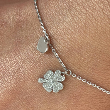 Rebecca Jolie Shamrock Silver Bracelet