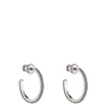 Rebecca Jolie Silver Black Diamond Dust Hoop Earrings