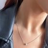 Rebecca Jolie Sphere Pendant Silver Fine Chain Necklace
