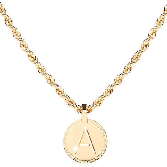 Rebecca My World Gold Initial & Twist Chain Necklace