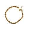 Rebecca My World Gold Twisted Rope Chain Bracelet