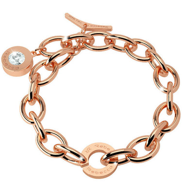 Rebecca My World Large Chunky Link Rose Gold Bracelet