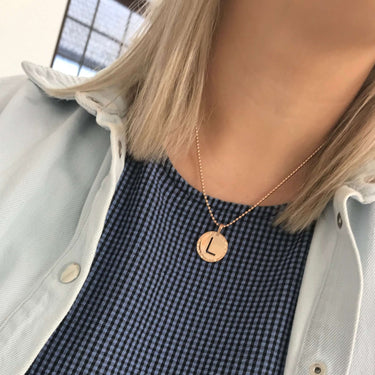 Rebecca My World Rose Gold Large Initial Charm