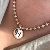 Rebecca My World Rose Gold Large Initial Charm