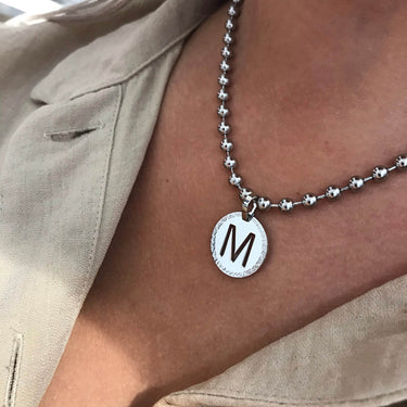 Rebecca My World Silver Large Initial Charm