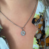 Rebecca My World Silver Small Initial & Chain Necklace